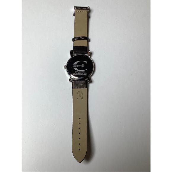 Just Cavalli Brown Leather Leopard Dial Crystal Rhinestone Bezel Watch F11-10